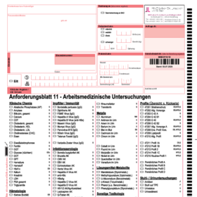 Anforderungsschein 11 - Arbeitsmedizinische Untersuchungen