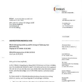 Akkr.Bescheid nach DIN EN ISO 15189 D-ML-13176-01