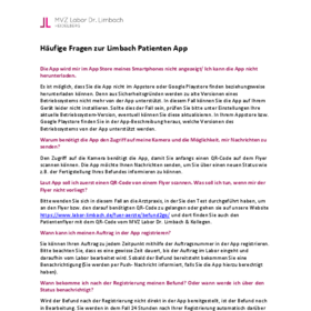 Häufige Fragen zur Limbach Patienten App