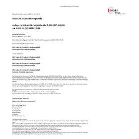  Hintergrundliste zur Anlage zur Akkreditierungsurkunde D-ML-13176-01-00